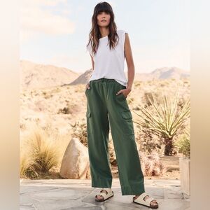 Pact Canopy Linen Blend Wide Leg Pants Size Small